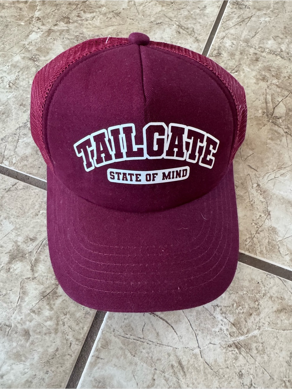 Maroon 'TAILGATE State of Mind' Trucker Hat
